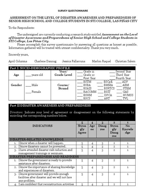 (PDF) Assessment of Disaster Preparedness and Related.